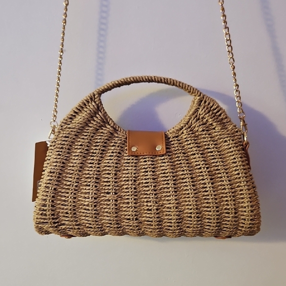 New Tommy Bahama Tan Woven Tote - Picture 5 of 11
